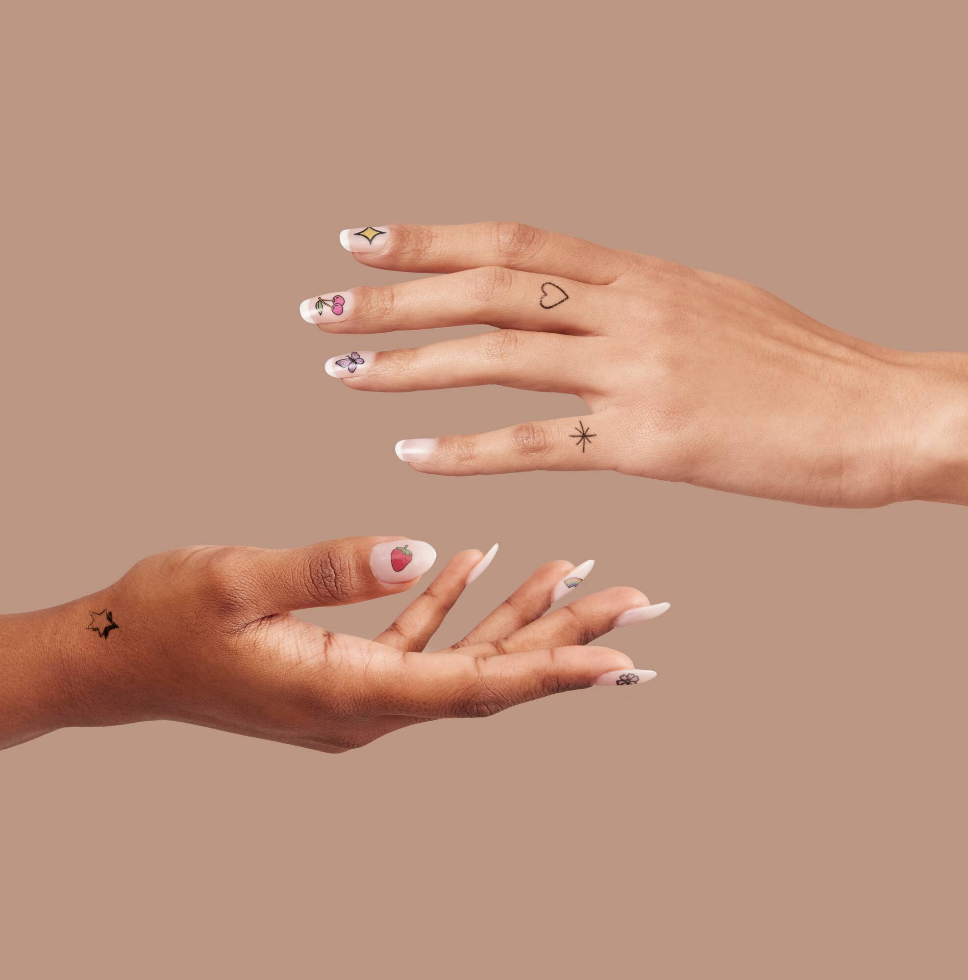 Inked2 Tiny Tats Hand Drawn Temporary Nail Art Tattoos
